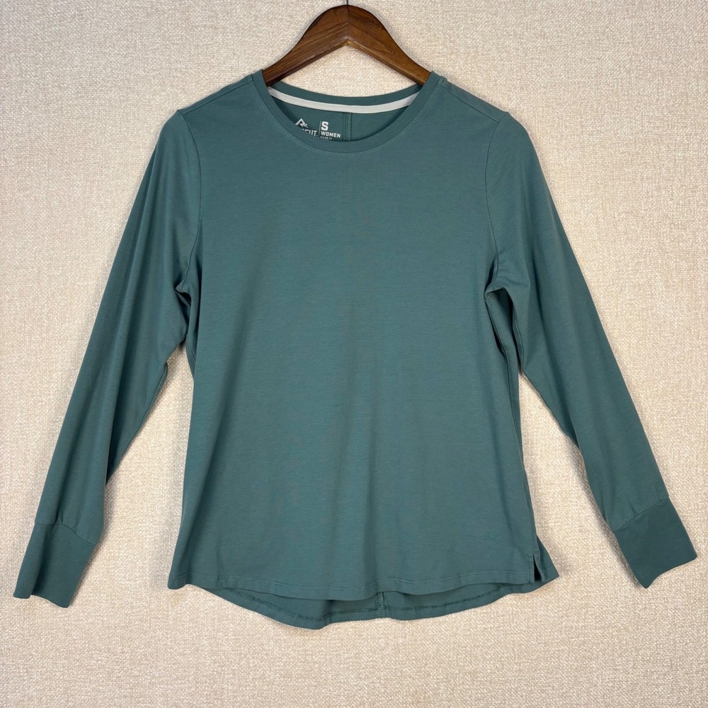 Ridgecut Toughwear Womens Small Teal Green Long Sleeve Performance T-Shirt